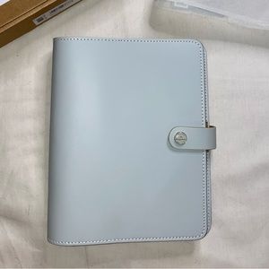 Brand New • Filofax the Original A5 Stone Grey Leather Ring Planner Agenda